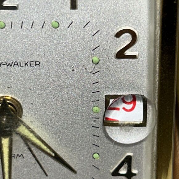 Phinney Walker Mechanical Travel Alarm Clock With Date Vintage Made In Germany - Picture 11 of 12